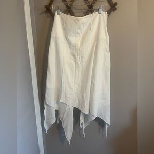 Whimsical fairycore white midi skirt with jagged fairy hem vintage 6